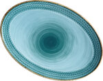 Mäser PROSPERO Platte oval 24 x 16,5 cm BLAU 4er Set