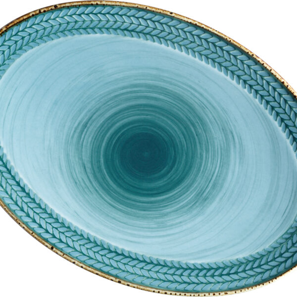 Mäser PROSPERO Platte oval 24 x 16,5 cm BLAU 4er Set