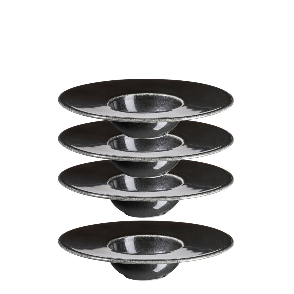 Mäser ANGRY Gourmetteller 19 cm SCHWARZ, 4er Set