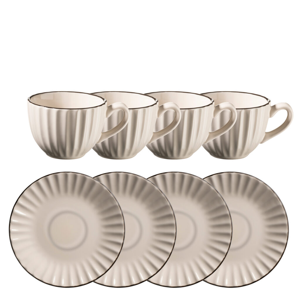 Mäser OSITA Kaffeetassenset 8-tlg. Weiß