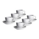 Mäser COLOMBIA Cappuccinoobere 22 cl mit Untere 15 cm 6er