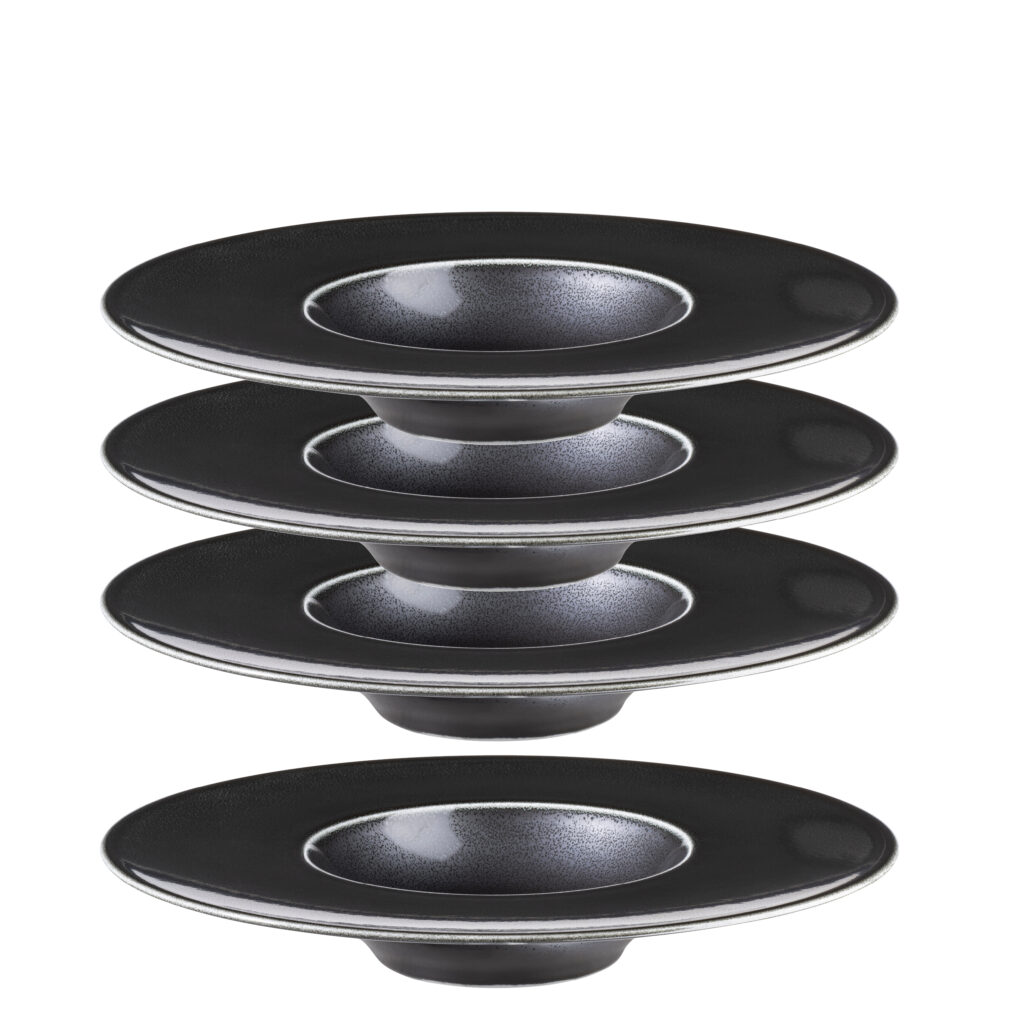 Mäser ANGRY Gourmetteller 25 cm SCHWARZ, 4er Set