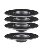 Mäser ANGRY Gourmetteller 25 cm SCHWARZ, 4er Set
