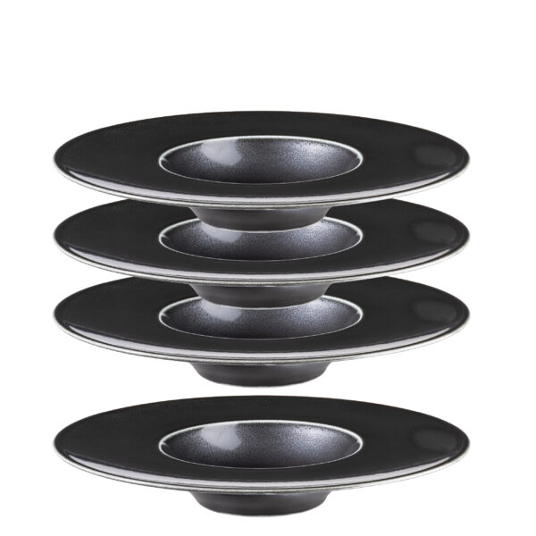 Mäser ANGRY Gourmetteller 25 cm SCHWARZ, 4er Set
