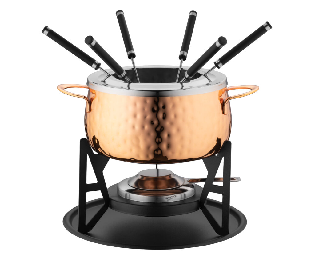 Mäser Fondueset 11-tlg. Kupfer für 6 Personen