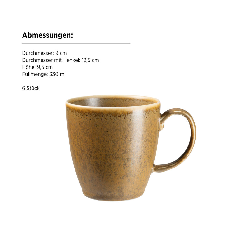 Mäser GRUMPY Kaffeebecher, 330 ml, 6er-Set