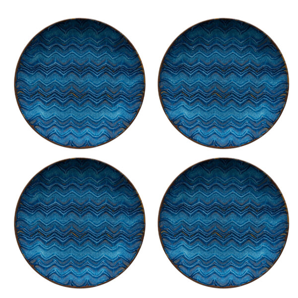 Mäser TINKA Teller flach 27 cm, 4er-Set, CLASSIC BLUE
