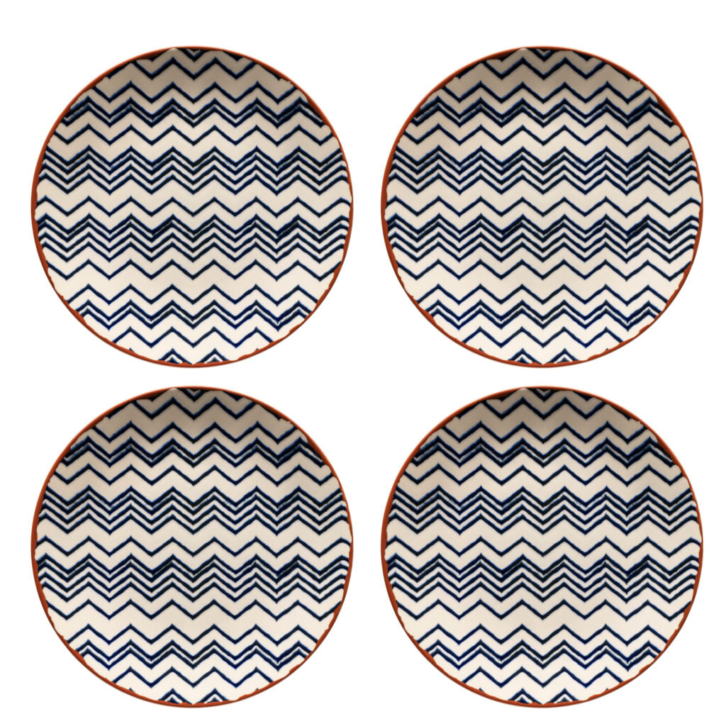 Mäser MALENA Teller flach 27 cm, 4er-Set, CLASSIC BLUE