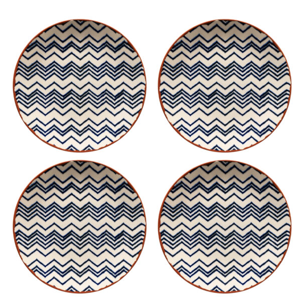 Mäser MALENA Teller flach 27 cm, 4er-Set, CLASSIC BLUE