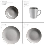 Mäser METALLIC RIM Kombiservice 16-teilig, einfarbig