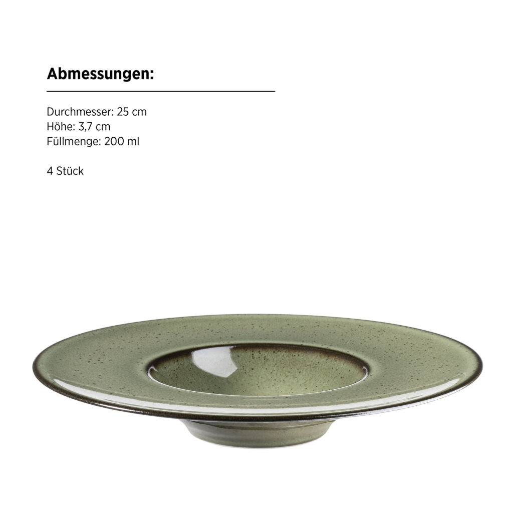 Mäser AMBITIOUS Gourmetteller 25 cm GRÜN, 4er Set