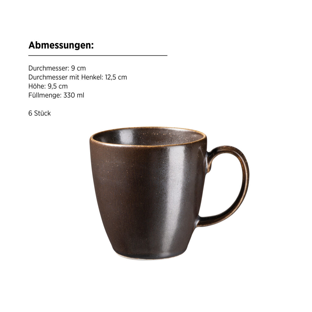 Mäser POWERFUL Kaffeebecher 33 cl, 6er Set
