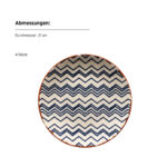 Mäser MALENA Dessertteller 21 cm, 4er-Set, CLASSIC BLUE