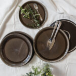 Mäser NIARA Dessertteller 21,5 cm, 4er-Set, SCHWARZ/GRAU