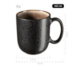 Mäser NIARA Kaffeebecher 465 ml, 4er-Set, SCHWARZ/GRAU
