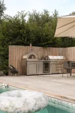 Myoutdoorkitchen Freistehender Gas- und Holzkohlegrill – Bild 5