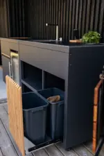 Myoutdoorkitchen Designer Series - Freistehendes Spülbeckenmodul mit Abfallsystem – Bild 9