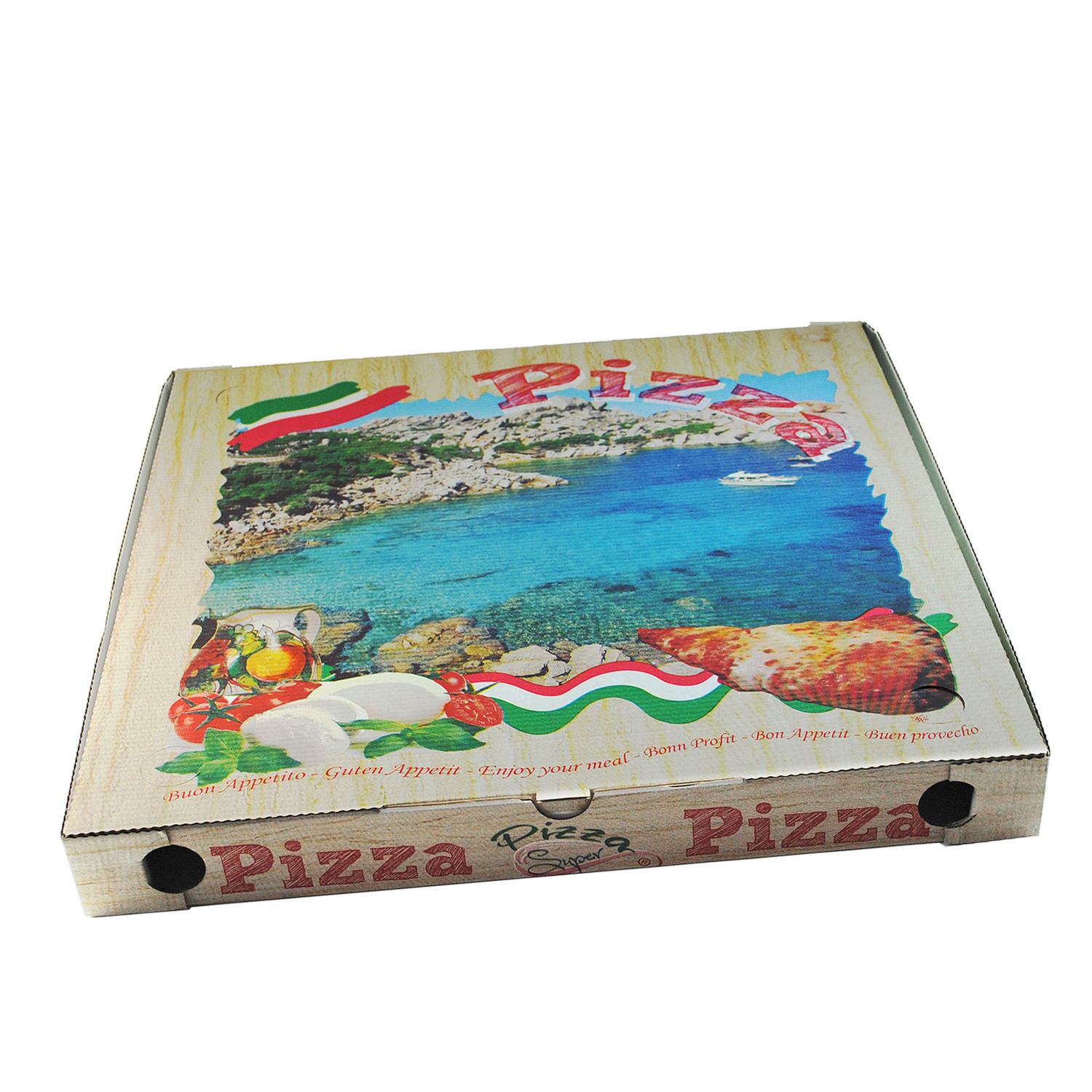 wx-71945-1 Pizzakarton aus Mikrowellpappe mit neutralem Motiv, 46 x 46 x 5 cm, 100 Stk. – Bild 1