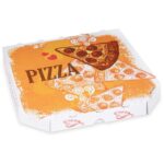 Pizzakarton aus Mikrowellpappe mit neutralem Motiv, 26 x 26 x 3 cm, 100 Stk.