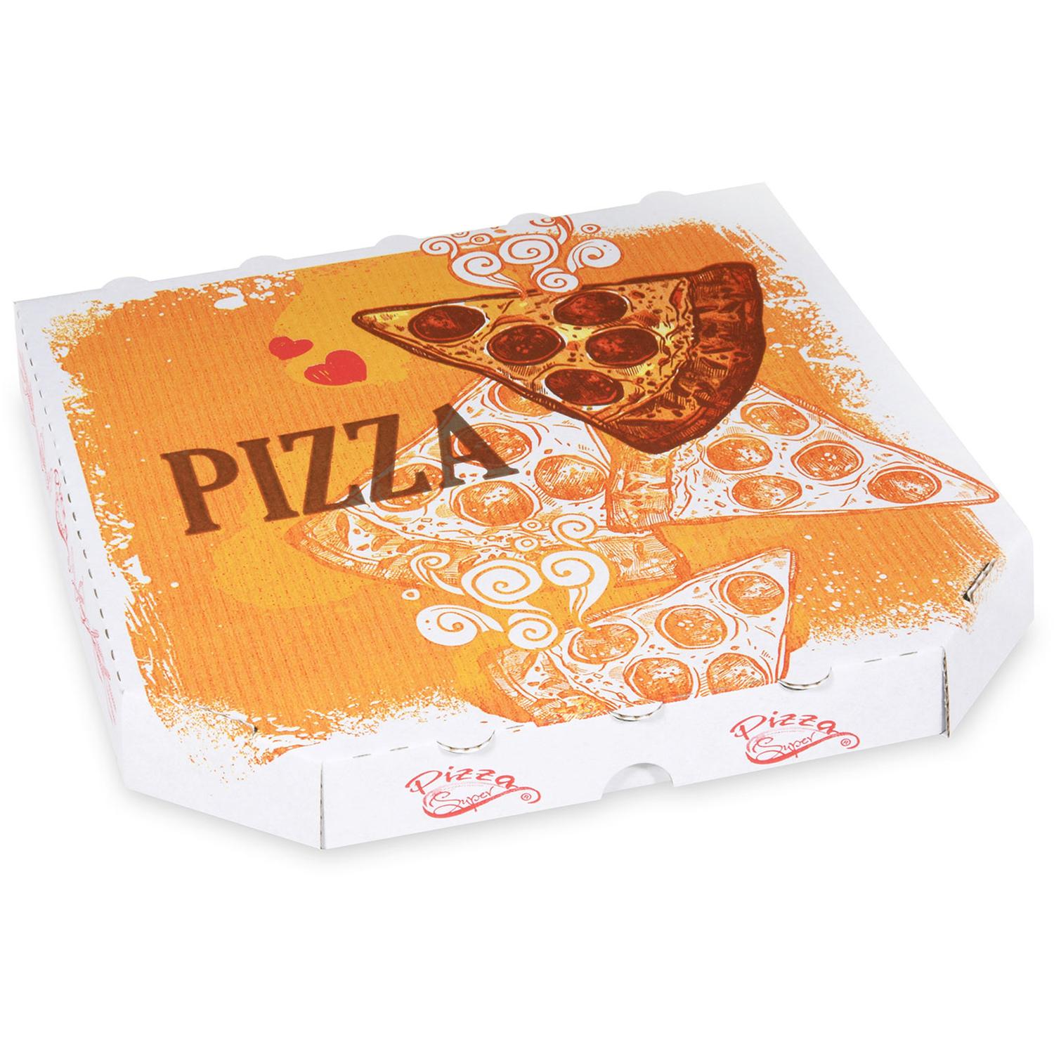 wx-72026-1 Pizzakarton aus Mikrowellpappe mit neutralem Motiv, 26 x 26 x 3 cm, 100 Stk. – Bild 1